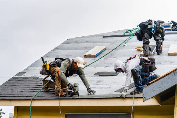 Professional Gutter Installation technician working in Chatsworth, CA